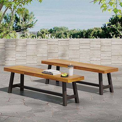 Outdoor Carlisle Benches Set of 2