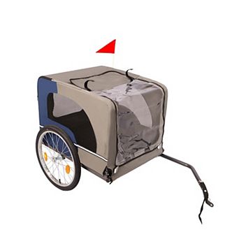 88LB Capacity Foldable Dog Bike Trailer 2 Entrances 20" Wheels for Easy Access
