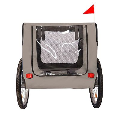 88LB Capacity Foldable Dog Bike Trailer 2 Entrances 20" Wheels for Easy Access