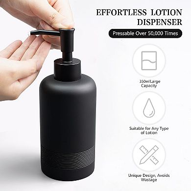 2pcs/Set Hand Soap Dispenser Sets - 10.8oz Refillable Resin Liquid Soap Dispensers