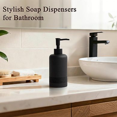 2pcs/Set Hand Soap Dispenser Sets - 10.8oz Refillable Resin Liquid Soap Dispensers