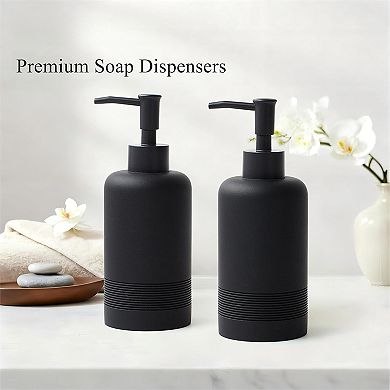 2pcs/Set Hand Soap Dispenser Sets - 10.8oz Refillable Resin Liquid Soap Dispensers