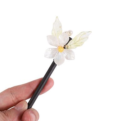 Hair Stick Pin for Women 1 Pc 8.47" Retro Dark White