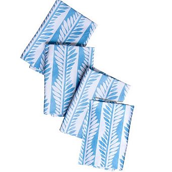 Blue Modern Vines Organic Napkins 4 Pack