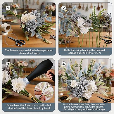 Kaelin Home Fake Artificial Flowers Bouquet for Decoration