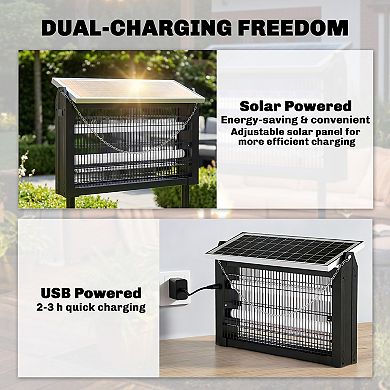Outsunny Solar Zapper Outdoor Zapper with 14ft Cord
