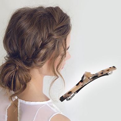 Fashion Elegant Hair Clip 1 Pc Beige Black