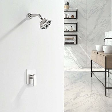 6-Spray Patterns with 2.5 GPM 5 in. Wall Mount Rain Fixed Shower Head