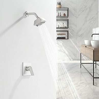 6-Spray Patterns with 2.5 GPM 5 in. Wall Mount Rain Fixed Shower Head