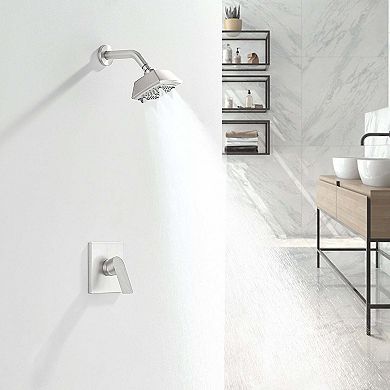 6-Spray Patterns with 2.5 GPM 5 in. Wall Mount Rain Fixed Shower Head