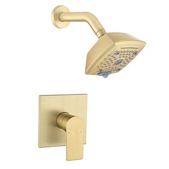 6-Spray Patterns with 2.5 GPM 5 in Wall Mount Rain Fixed Shower Head