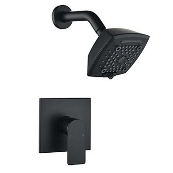 6-Spray Patterns with 2.5 GPM 5 in Wall Mount Rain Fixed Shower Head
