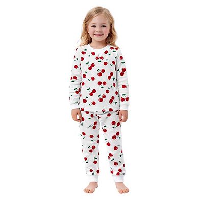 Kids Girls Long Sleeve Pajamas Set Snug Fit Soft & Comfortable Sleepwear Sets