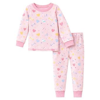 Kids Girls Long Sleeve Pajamas Set Snug Fit Soft & Comfortable Sleepwear Sets