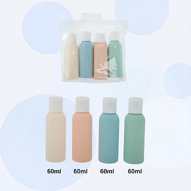Portable Travel Container Set Blue Green 4 Pcs