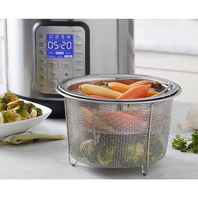 Great Ambitions Stainless Steel Steamer Basket & Strainer, Easy-Lift Handle