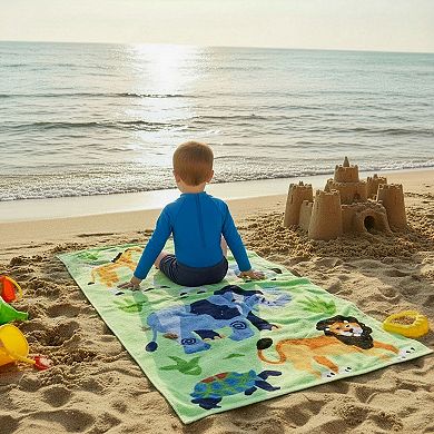 Wild Animals 100% Cotton Beach Towel