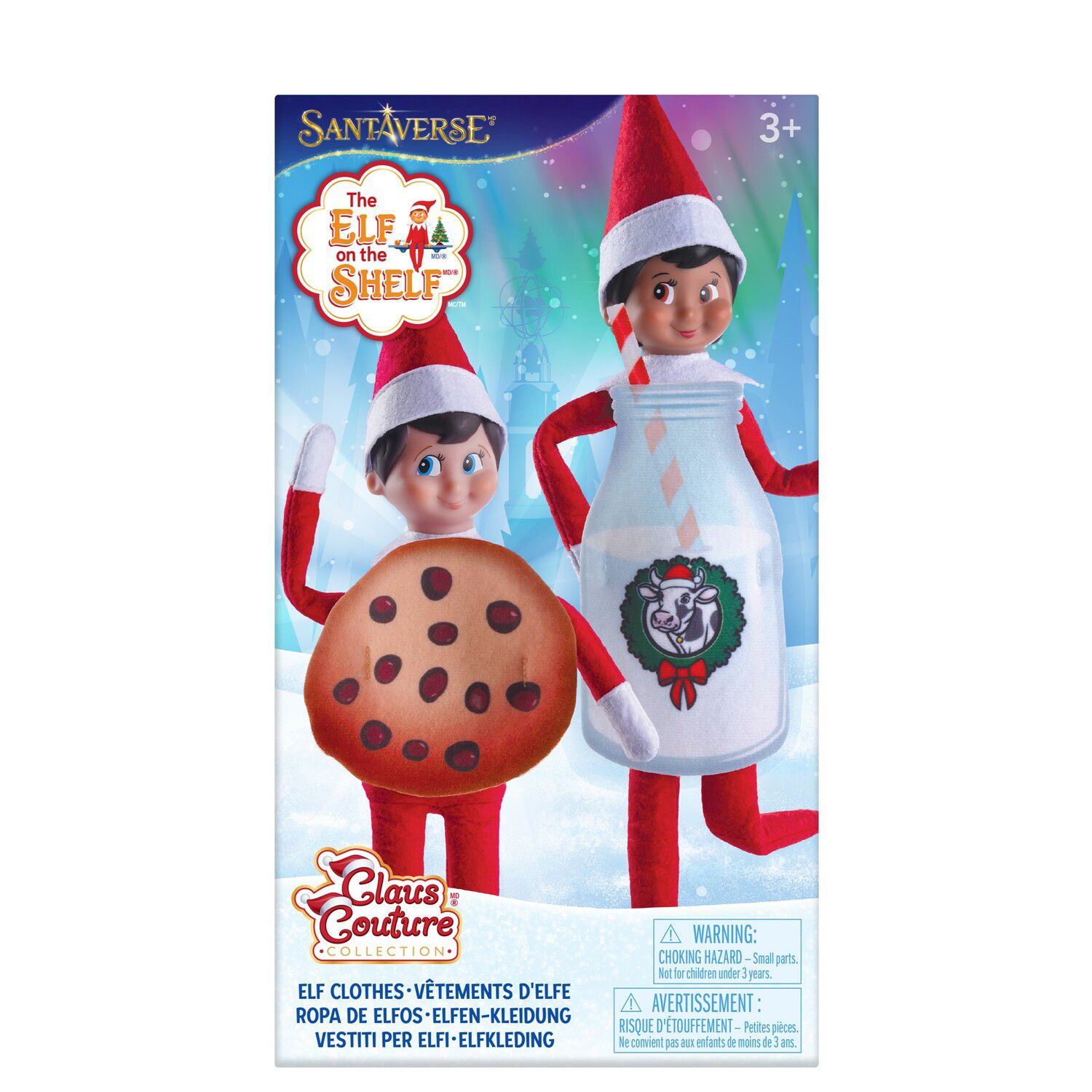Детские куклы The Elf on the Shelf Claus Couture Bestie Bundle Costume Set - Milk & Cookies