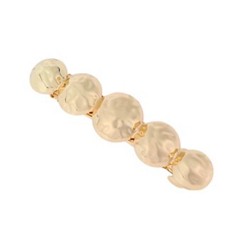 Elegant Round Hair Clips for Home Gold Tone 1 pc