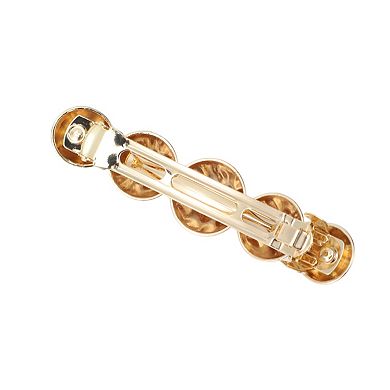 Elegant Round Hair Clips for Home Gold Tone 1 Pc