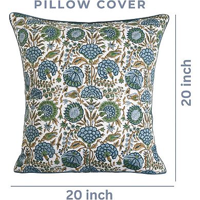 Block Print Pillow Covers Set of 2 Decorative Boho Chic