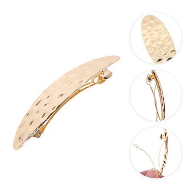 Elegant Oval Hair Clips for Home Gold Tone 1 Pc