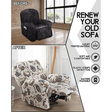 Great Ambitions 4-Pc Stretch Recliner Slipcover Set, Printed, Furniture Protector