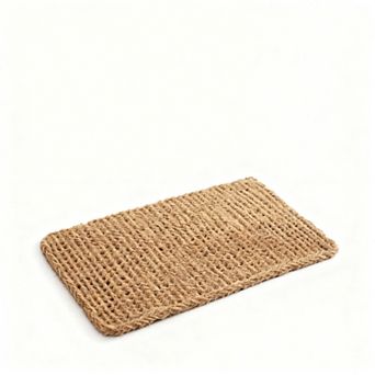 Dragon Pattern Woven Coconut Fiber Door Mat 22" x 36" Handmade Twisted Interwoven Mud Scraping Mat