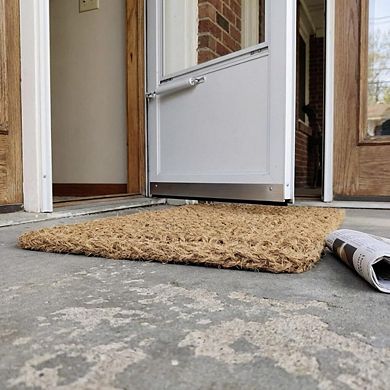 Dragon Pattern Woven Coconut Fiber Door Mat 22" x 36" Handmade Twisted Interwoven Mud Scraping Mat