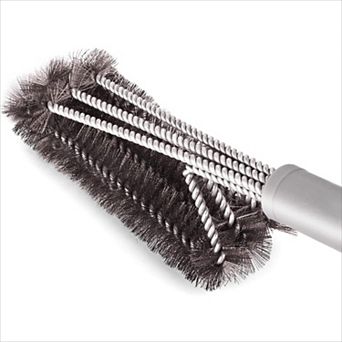 Stainless Steel BBQ Grill Brush 18", Wire Bristles with Comfort Grip & Scraper
