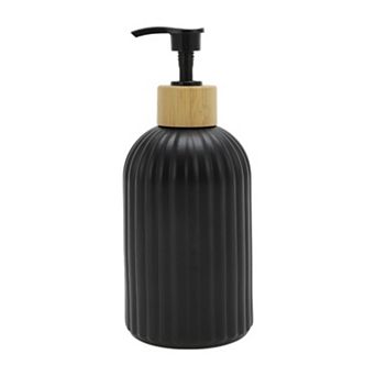 Round Bottom Vertical Stripes Soap Dispenser 13.53oz 1 pc