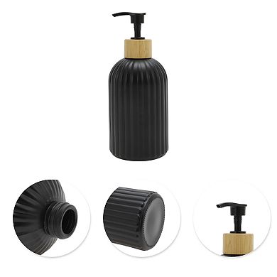 Round Bottom Vertical Stripes Soap Dispenser 13.53oz 1 Pc
