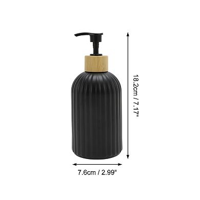 Round Bottom Vertical Stripes Soap Dispenser 13.53oz 1 Pc