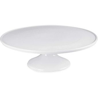 Round Porcelain Cake Stand 12 Inch, White Versatile Serving Tray for Special Occasions