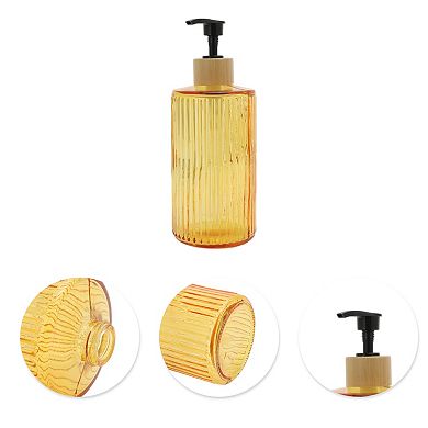 Durable Round Bottom Vertical Stripes Soap Dispenser 16.91oz 1 Pc