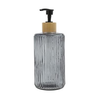 Durable Round Bottom Vertical Stripes Soap Dispenser 16.91oz 1 pc