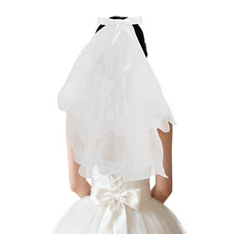 Double Layer Comb Wedding Veil 21.65" 1 pc