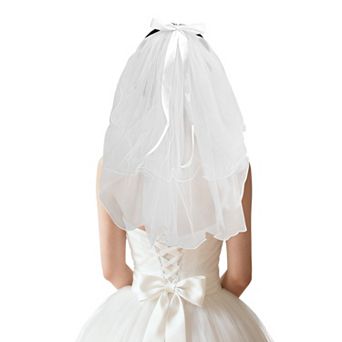 Double Layer Comb Wedding Veil 21.65" 1 pc