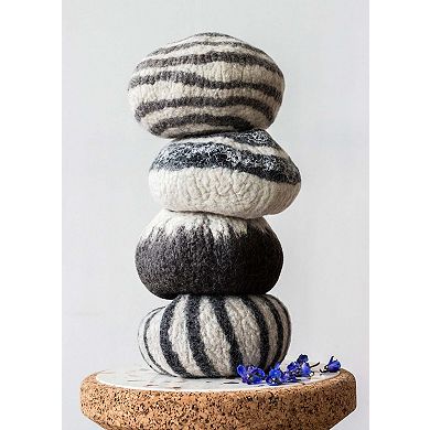 Hand-Felted Wool Decorative Ukhamba Bowl