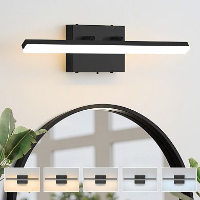 POWLIG 18-Inch Modern LED Wall Sconce - Dimmable 5-Color Adjustable for Hallway, Bedroom Living Room