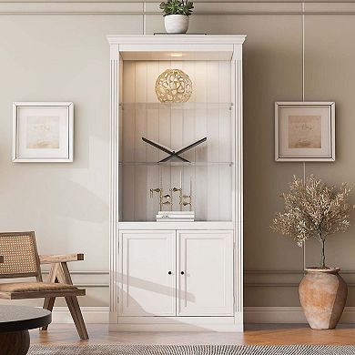 4-Tier Display Shelf Bookcase with LED