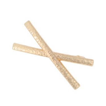 Fashion Cross Hair Clips for Home Gold Tone 1 pc