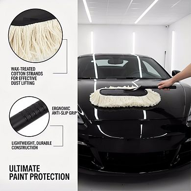 Wax-Treated Car Duster for Instant Dust Removal, No Scratches Safe & Easy
