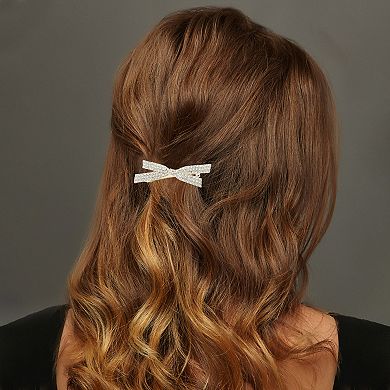 Exquisite Sparkling Rhinestone Spring Clip Hair Clips Gold Tone Silver Tone 1 Pc