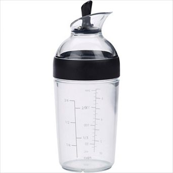 Small Capacity Black Dressing Shaker, Easy-Pour Bottle for Salads