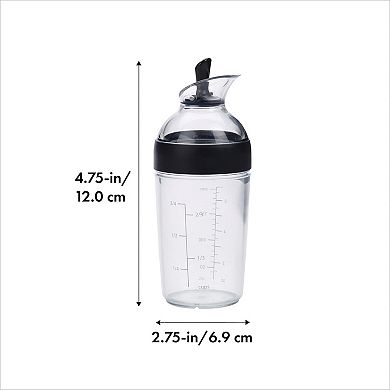 Small Capacity Black Dressing Shaker, Easy-Pour Bottle for Salads