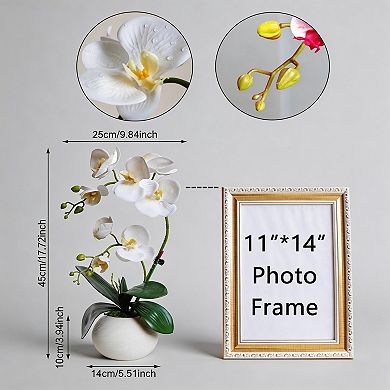 Kaelin Home Fake Orchids with Vase
