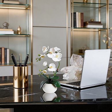 Kaelin Home Fake Orchids with Vase
