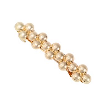Round Clovers Hair Clips for Home Gold Tone 1 pc