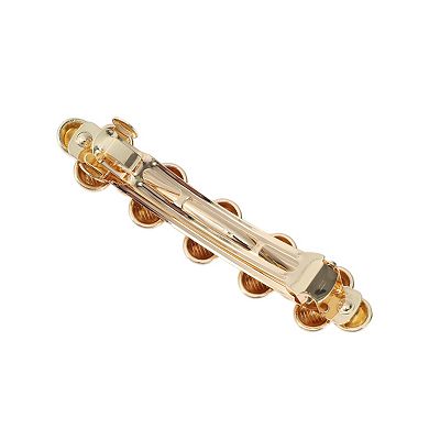 Round Clovers Hair Clips for Home Gold Tone 1 Pc